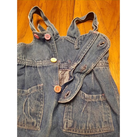 Little Ones Bibs Toddler Girls Denim Overalls Vintage 12 Months - Picture 3 of 9